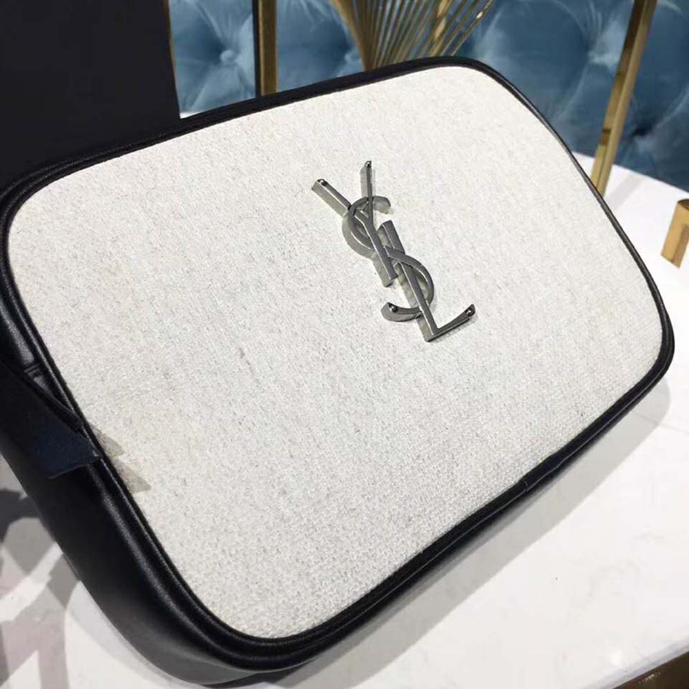 Saint Laurent YSL Women Lou Camera Bag Linen Canvas Leather - image 5