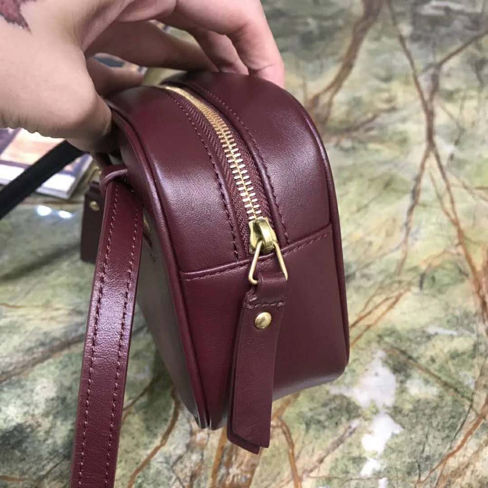 Saint Laurent YSL Women Lou Camera Bag Matelasse Leather-Maroon - image 9