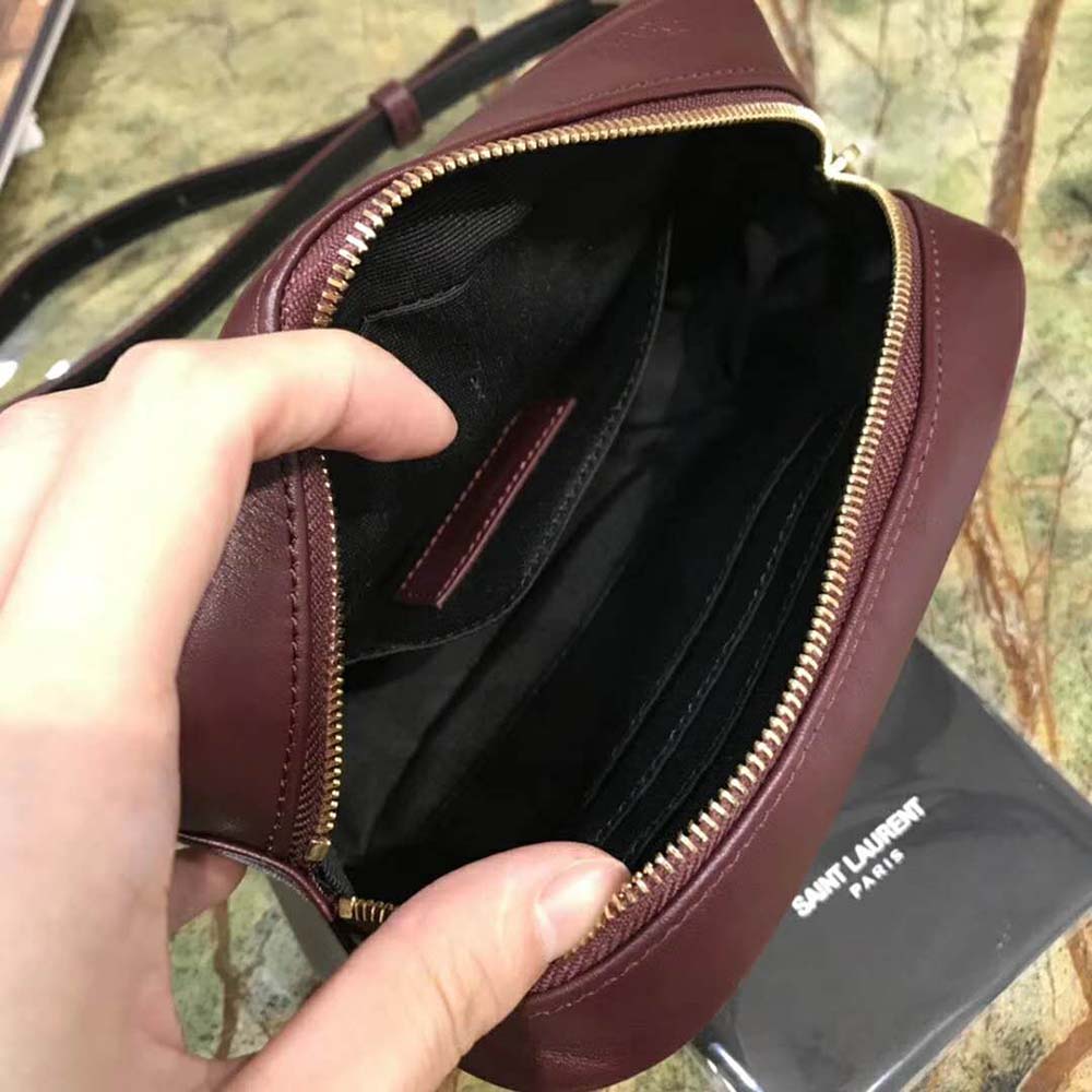 Saint Laurent YSL Women Lou Camera Bag Matelasse Leather-Maroon - image 8