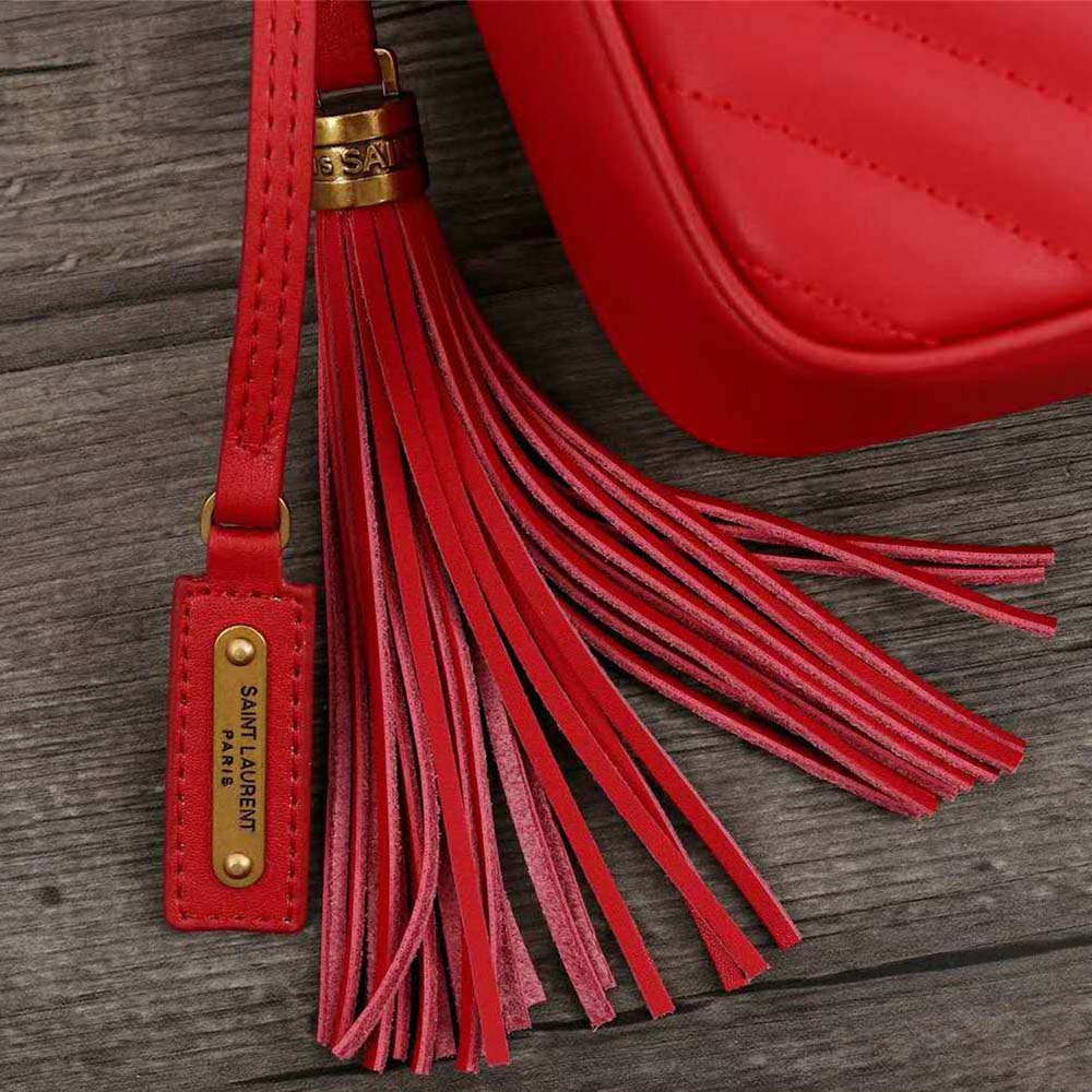 Saint Laurent YSL Women Lou Camera Bag Matelasse Leather-Red - image 7