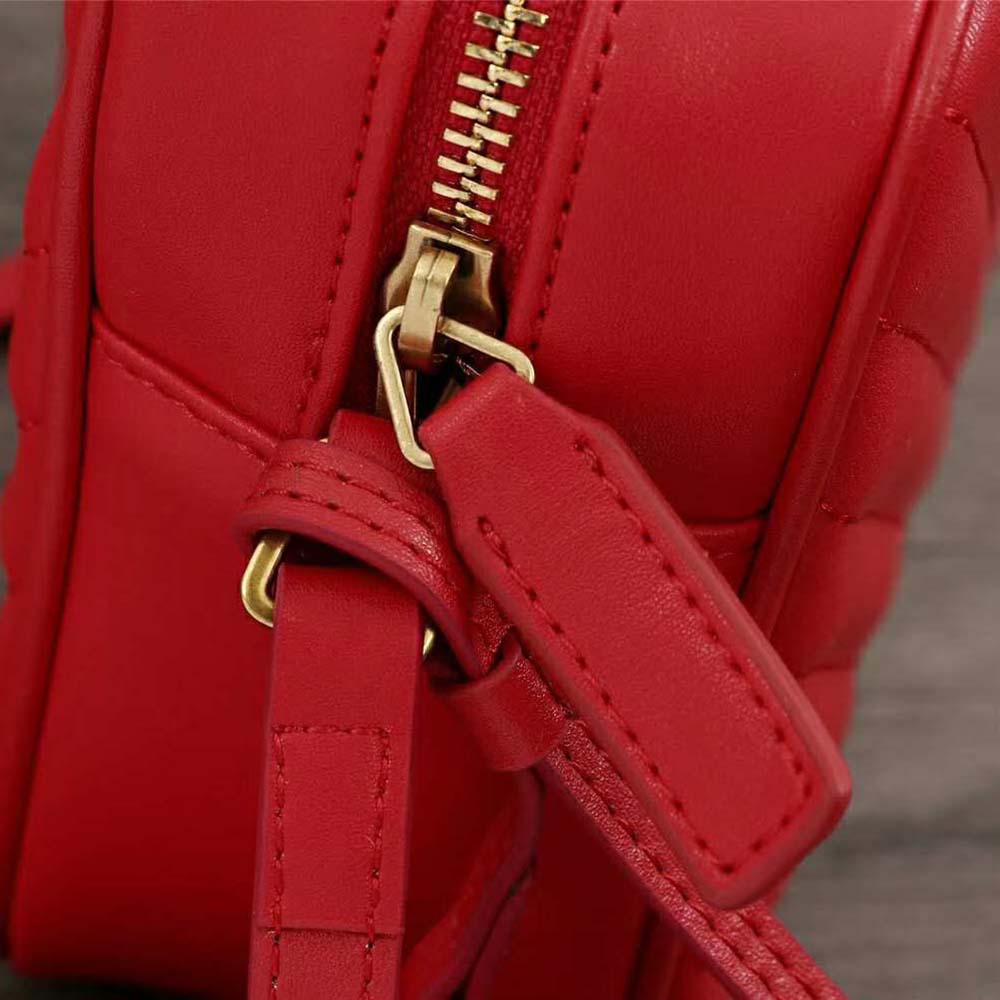 Saint Laurent YSL Women Lou Camera Bag Matelasse Leather-Red - image 8