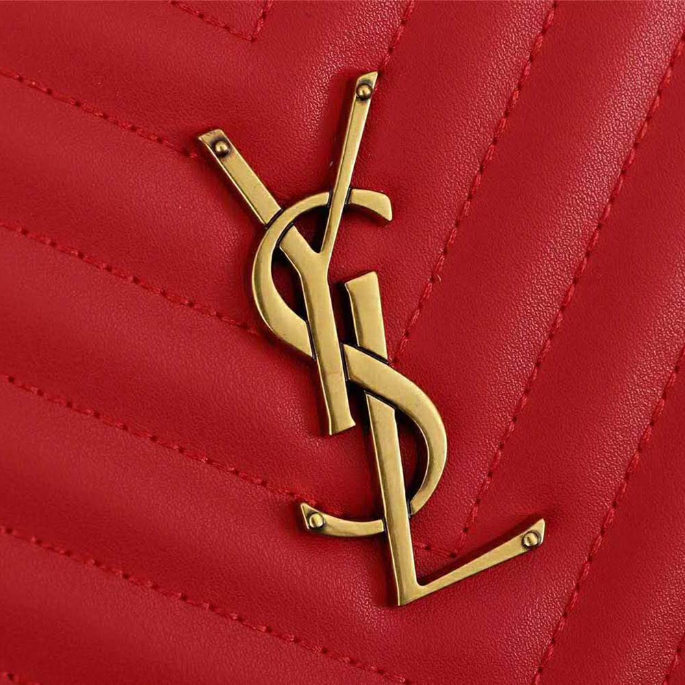Saint Laurent YSL Women Lou Camera Bag Matelasse Leather-Red - image 6