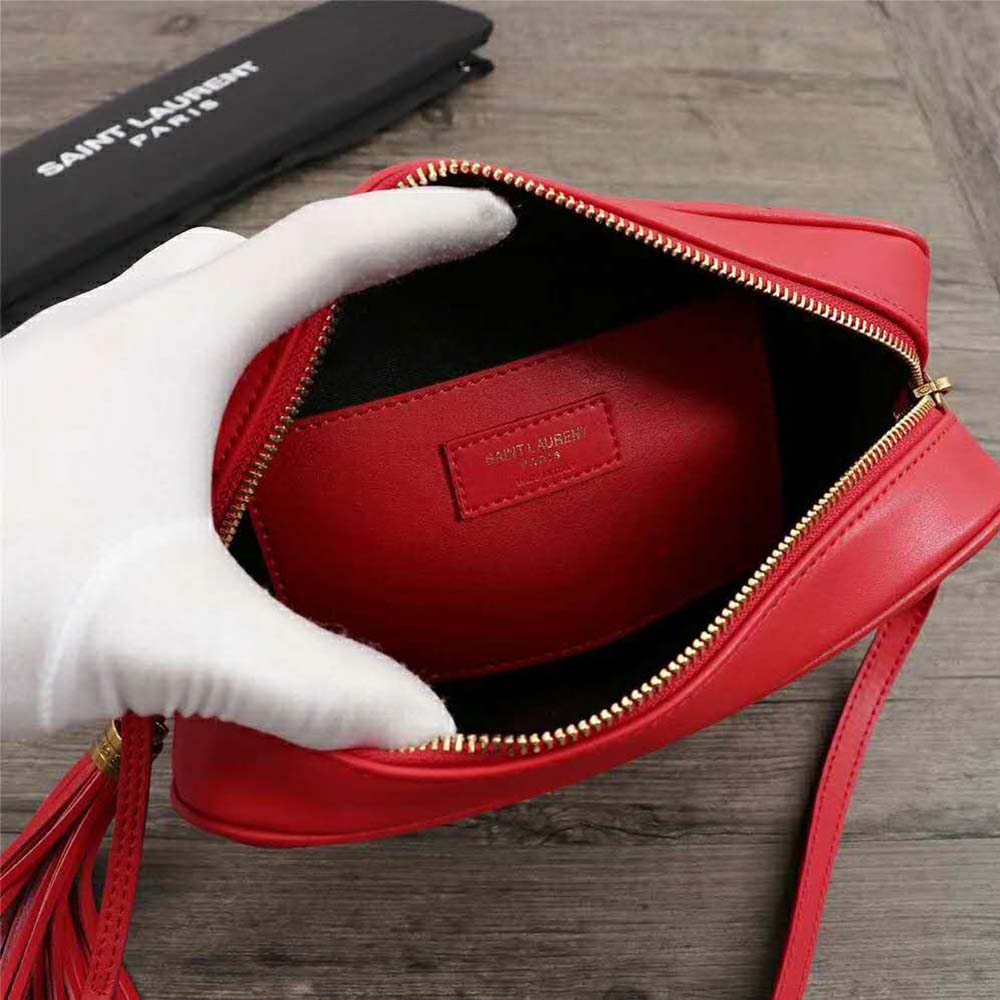 Saint Laurent YSL Women Lou Camera Bag Matelasse Leather-Red - image 5