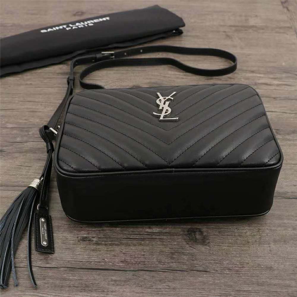 Saint Laurent YSL Women Lou Camera Bag Matelasse Leather-Silver - image 5