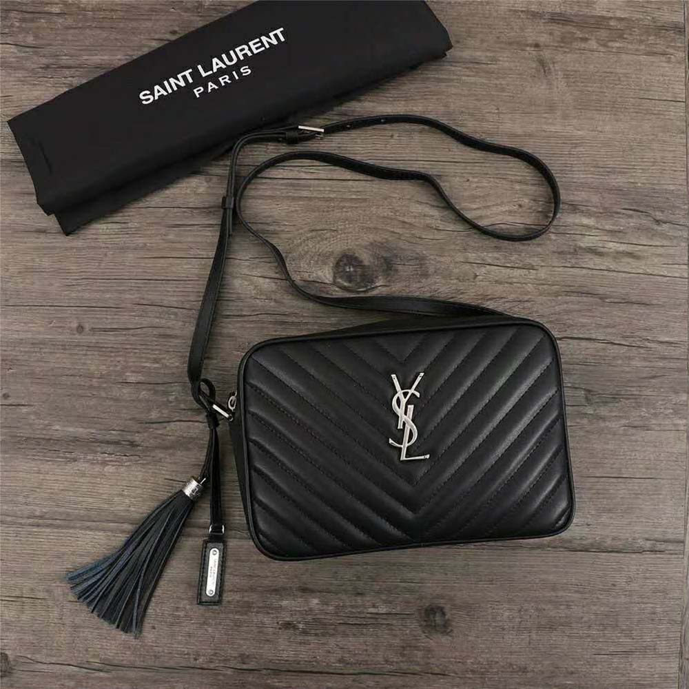 Saint Laurent YSL Women Lou Camera Bag Matelasse Leather-Silver - image 4