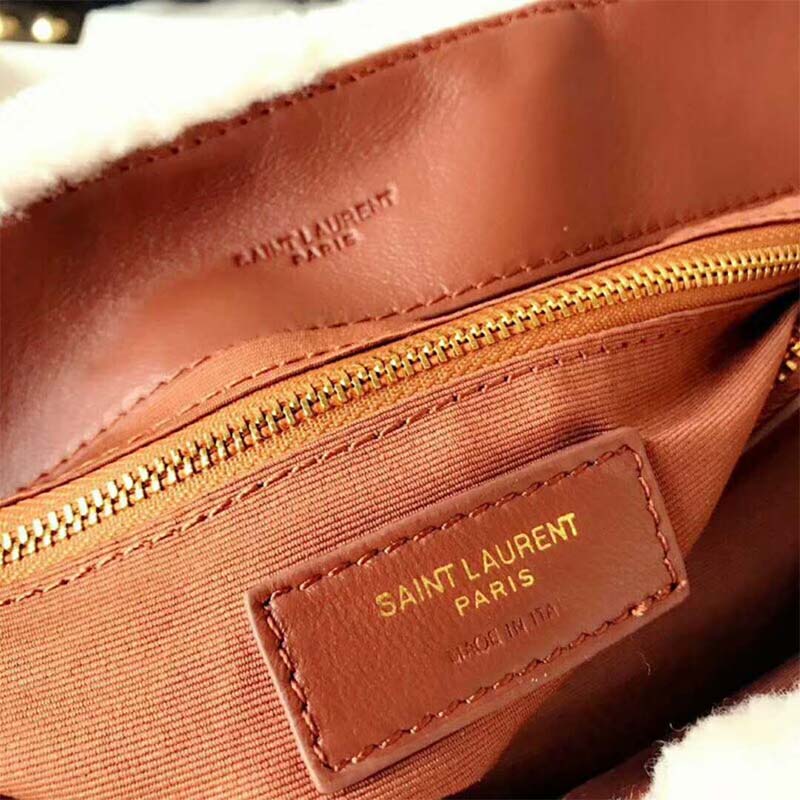 Saint Laurent YSL Women Loulou Medium in Shearling-White - image 10