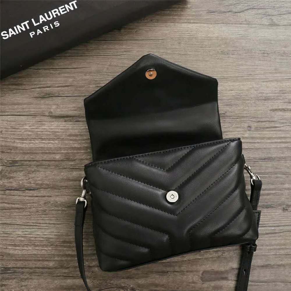 Saint Laurent YSL Women Loulou Small Matelasse Y Leather-Black - image 5