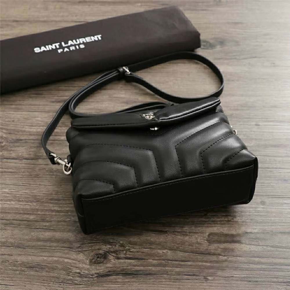 Saint Laurent YSL Women Loulou Small Matelasse Y Leather-Black - image 4