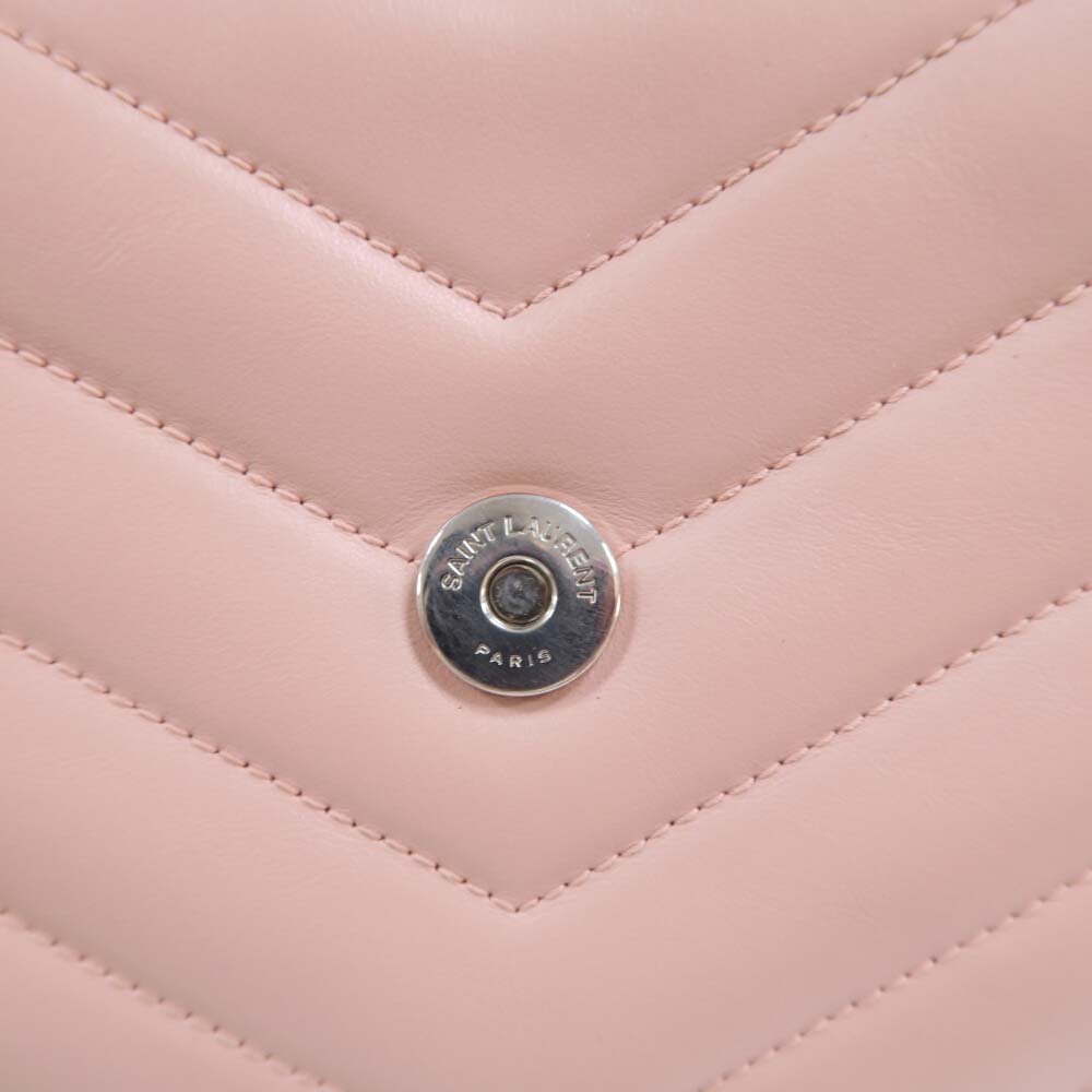 Saint Laurent YSL Women Loulou Small Matelasse Y Leather-Pink - image 8