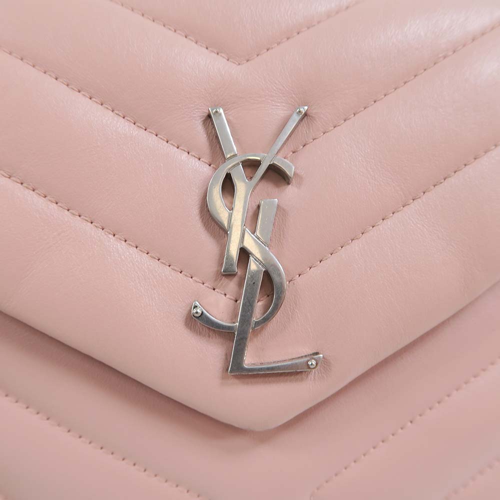 Saint Laurent YSL Women Loulou Small Matelasse Y Leather-Pink - image 7