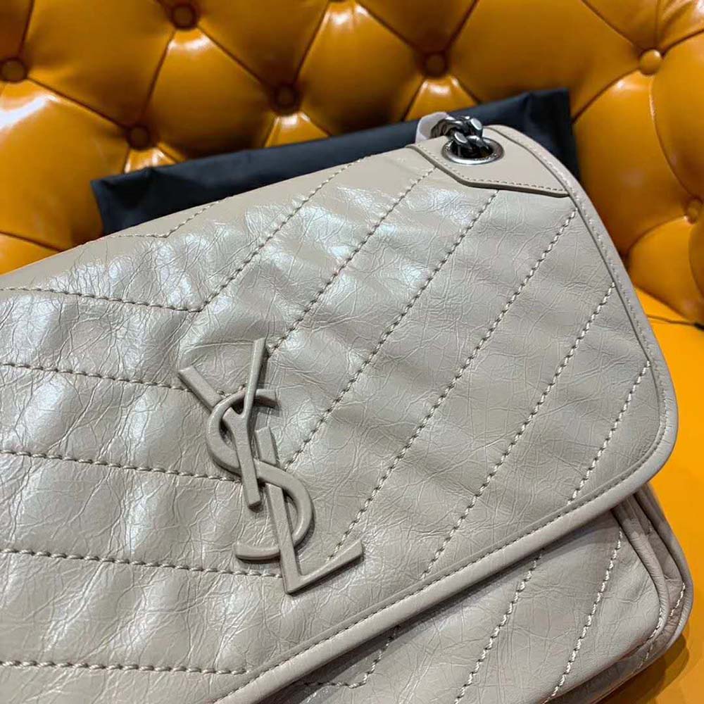 Saint Laurent YSL Women Medium Niki Bag Crinkled Vintage-Sandy - image 9