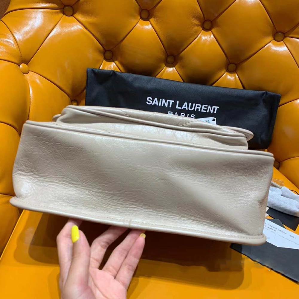 Saint Laurent YSL Women Medium Niki Bag Crinkled Vintage-Sandy - image 7