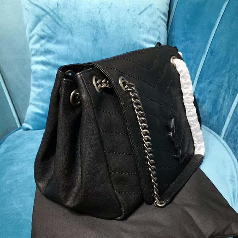 Saint Laurent YSL Women Medium Nolita Bag Vintage Leather-Black - image 4