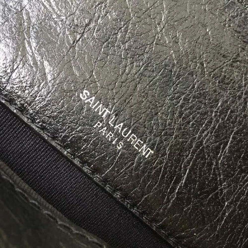 Saint Laurent YSL Women Niki Baby Crinkled Vintage Bag-Black - image 10