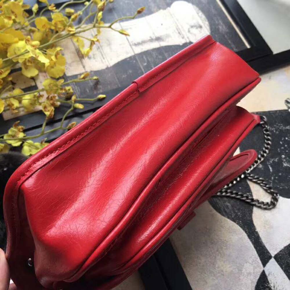 Saint Laurent YSL Women Niki Baby Crinkled Vintage Bag-Red - image 6