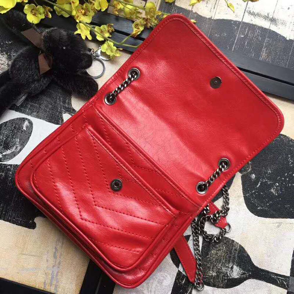 Saint Laurent YSL Women Niki Baby Crinkled Vintage Leather Bag - image 7