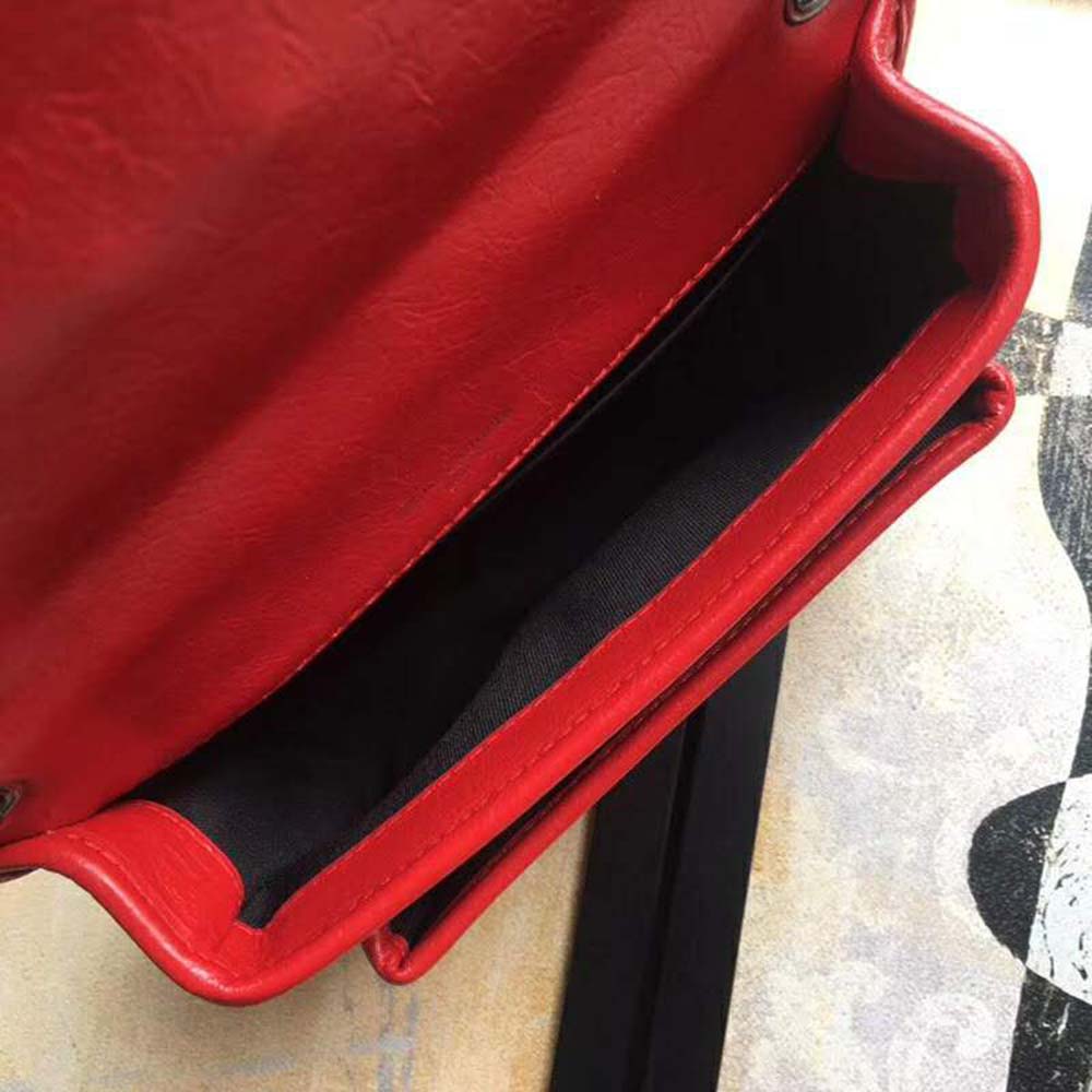 Saint Laurent YSL Women Niki Baby Crinkled Vintage Leather Bag - image 9