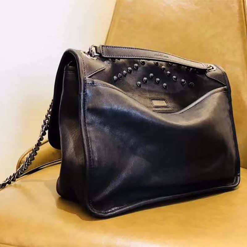 Saint Laurent YSL Women Niki Medium Vintage Leather All Over Studs - image 4