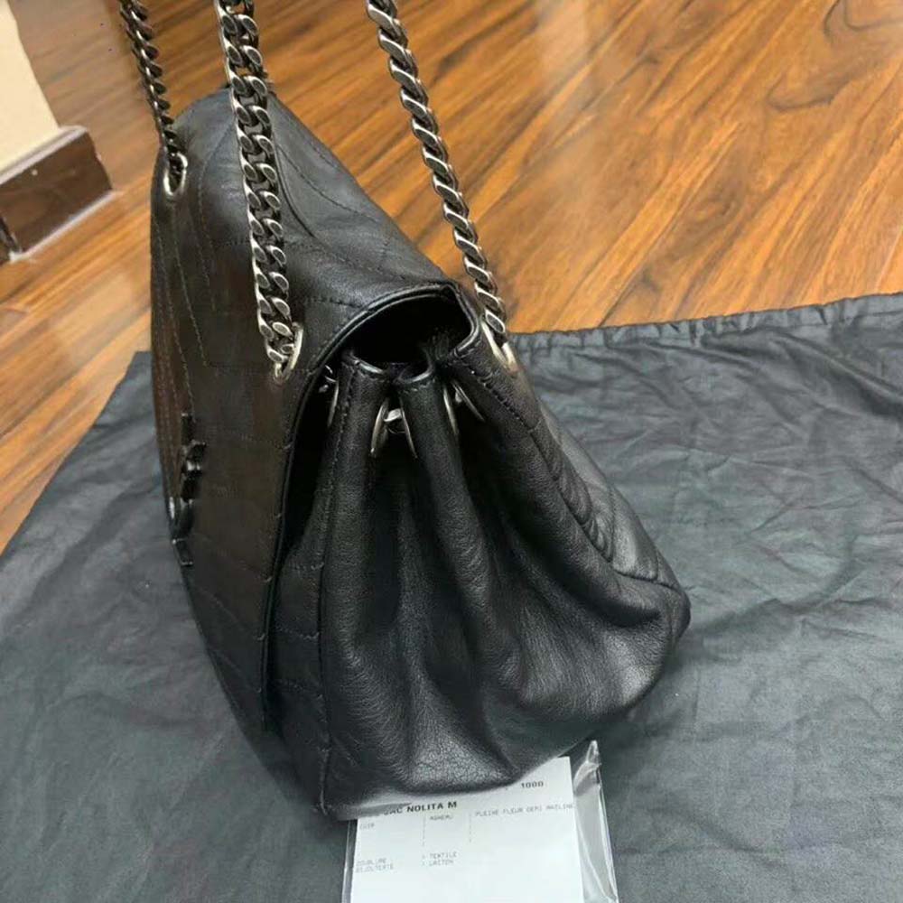 Saint Laurent YSL Women Nolita Medium Bag Vintage Leather-Black - image 4