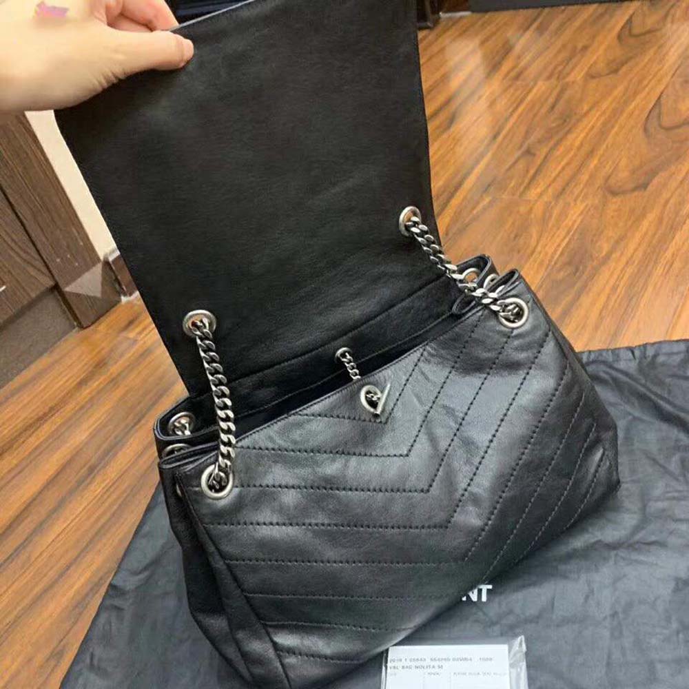 Saint Laurent YSL Women Nolita Medium Bag Vintage Leather-Black - image 6