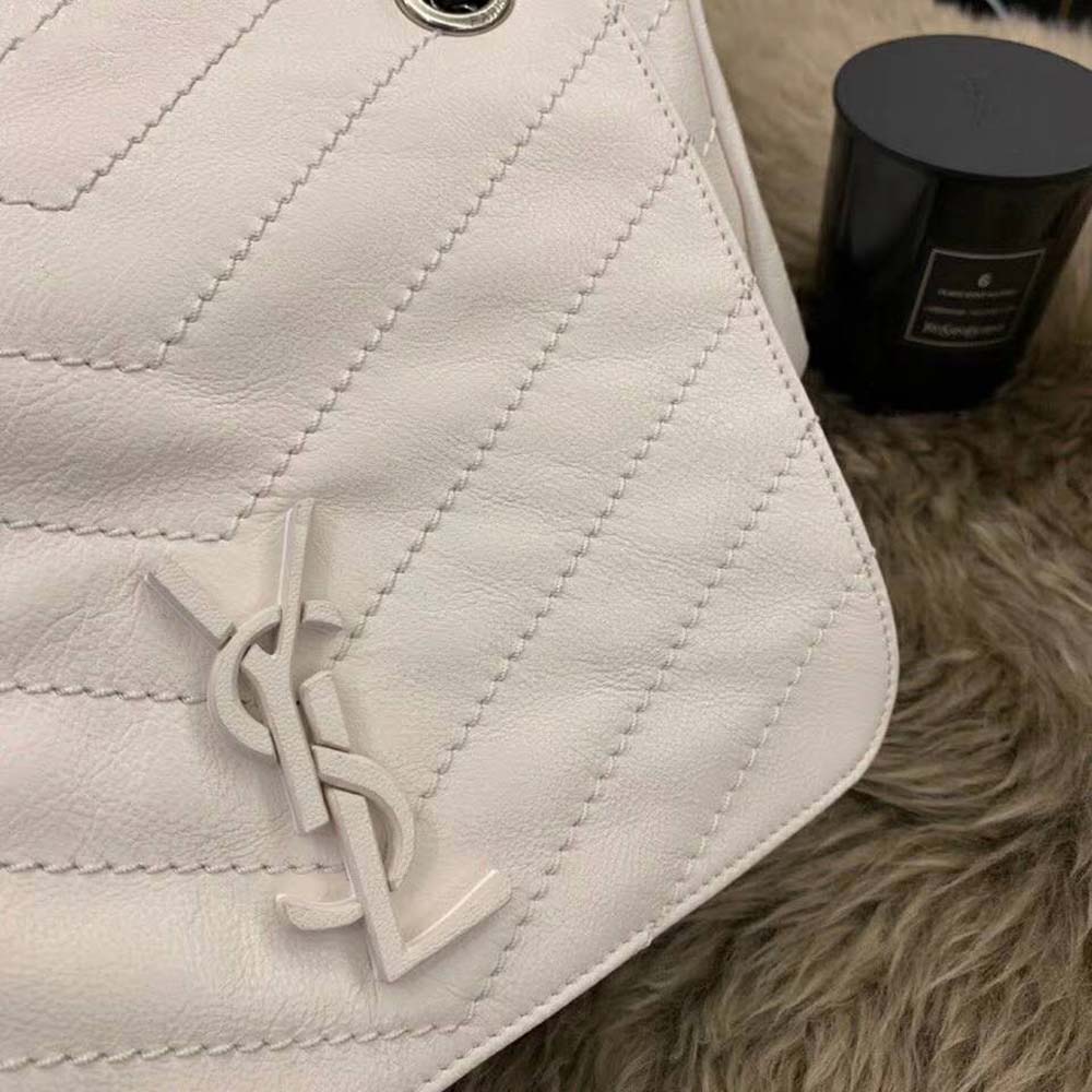 Saint Laurent YSL Women Nolita Medium Bag Vintage Leather-White - image 7