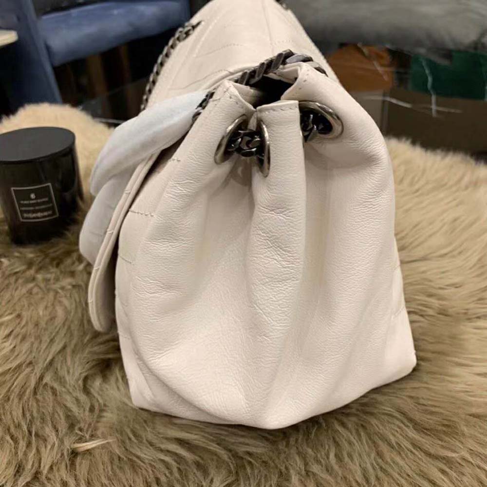 Saint Laurent YSL Women Nolita Medium Bag Vintage Leather-White - image 6