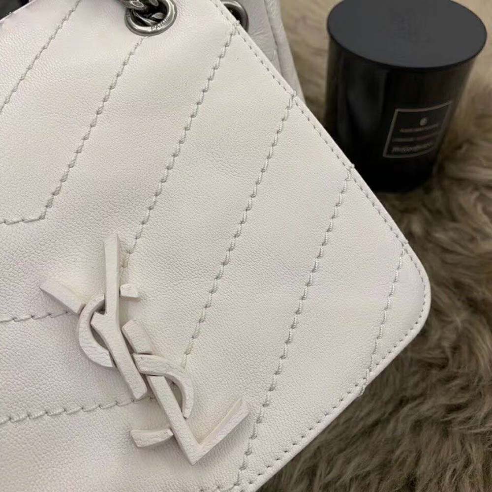 Saint Laurent YSL Women Nolita Small Bag Vintage Leather-White - image 8