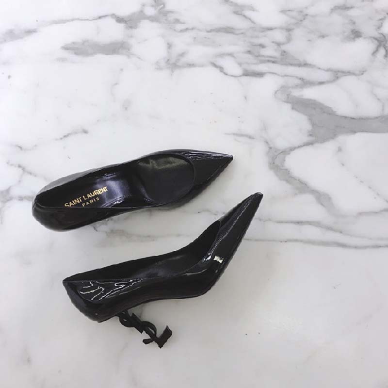 Saint Laurent YSL Women Opyum 110 Pump Black Patent Leather-Black - image 5