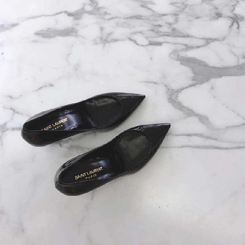 Saint Laurent YSL Women Opyum 110 Pump Black Patent Leather-Black - image 6