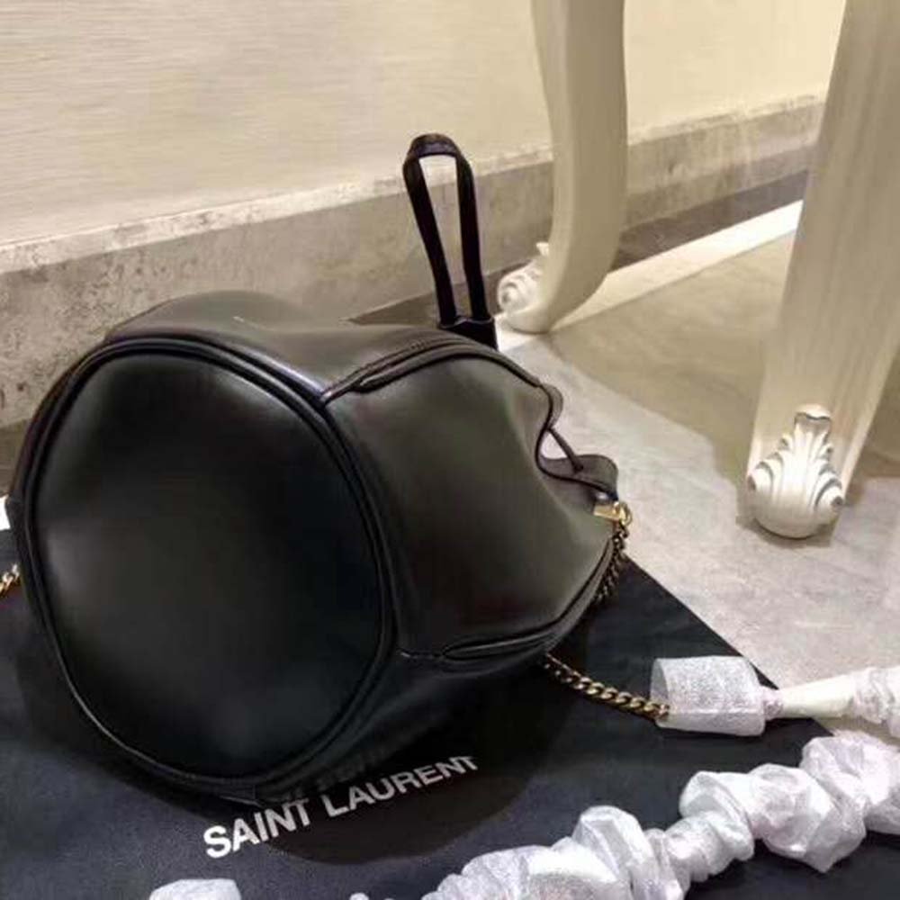 Saint Laurent YSL Women Saffiano Leather Mini Shoulder Bag-Black - image 5