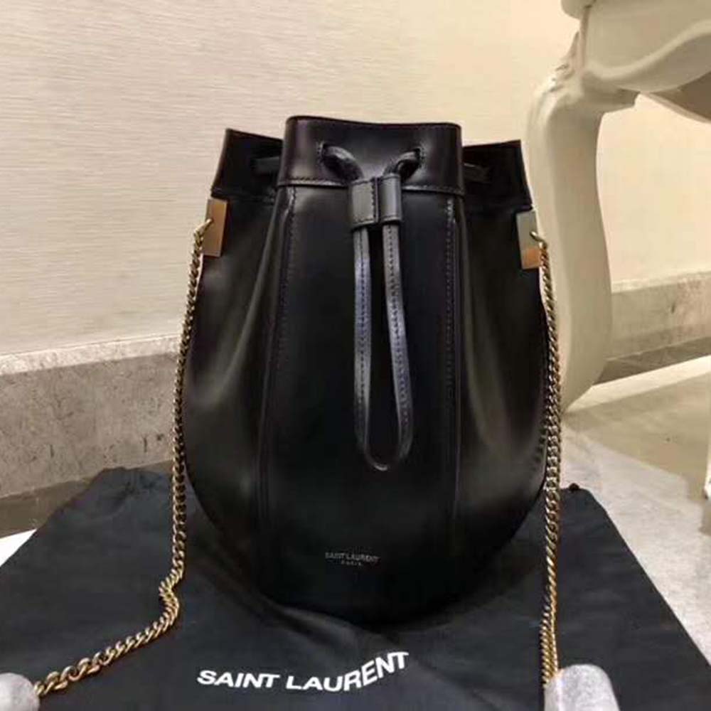 Saint Laurent YSL Women Saffiano Leather Mini Shoulder Bag-Black - image 4