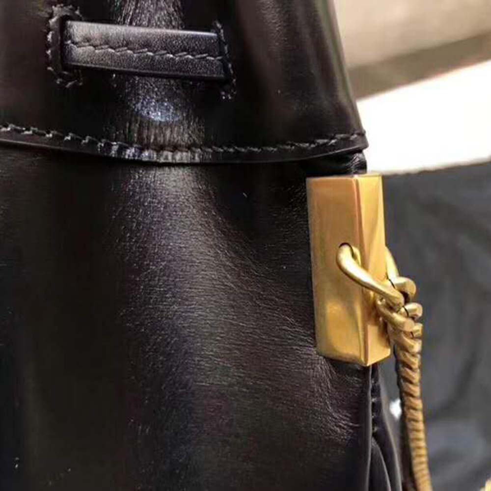 Saint Laurent YSL Women Saffiano Leather Mini Shoulder Bag-Black - image 8