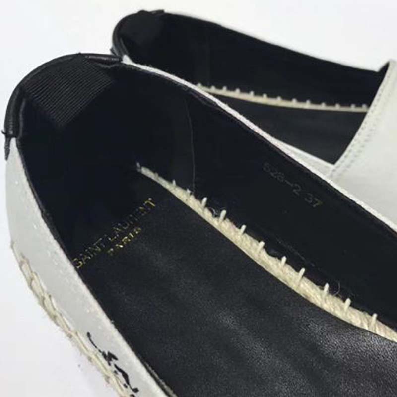 Saint Laurent YSL Women Shoes Embroidered Espadrilles in Cotton-White - image 6