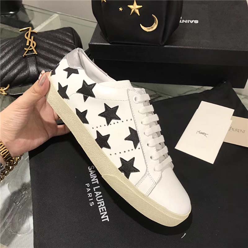 Saint Laurent YSL Women Signature Court California Sneaker Leather-White - image 4