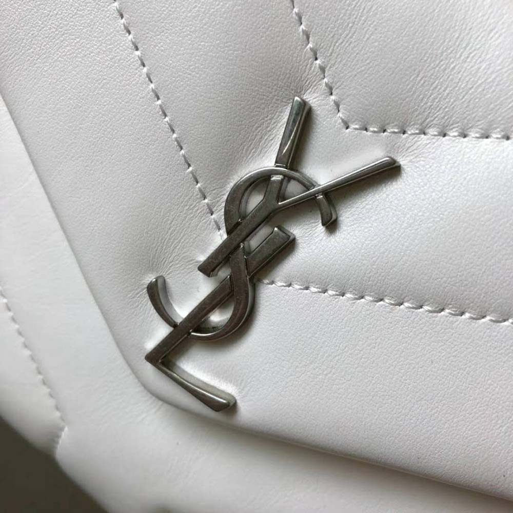 Saint Laurent YSL Women Small Loulou Bag Y Quilted Leather-White - image 7