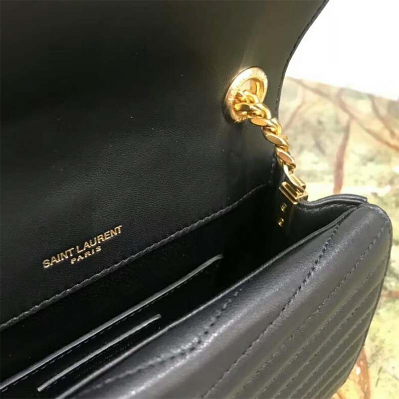 Saint Laurent YSL Women Sulpice Small in Matelasse Leather-Black - image 8