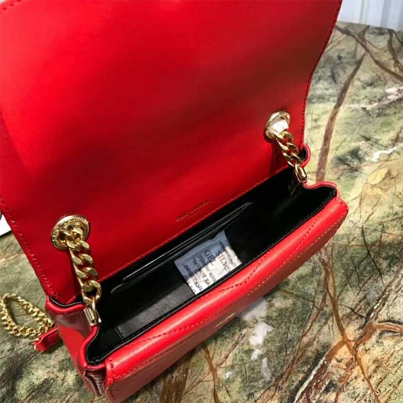 Saint Laurent YSL Women Sulpice Small in Matelasse Leather-Red - image 7