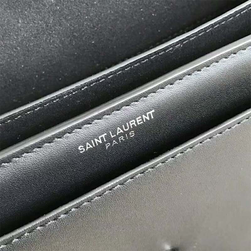 Saint Laurent YSL Women Sunset Medium Leather Suede Studs-Black - image 7