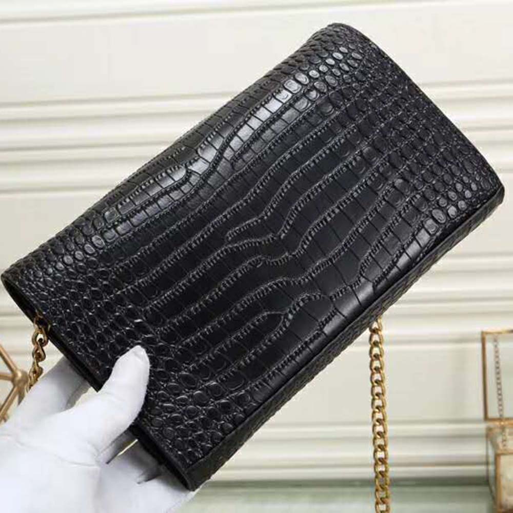 Saint Laurent YSL Women Sunset Medium Supple Crocodile Embossed Leather - image 7