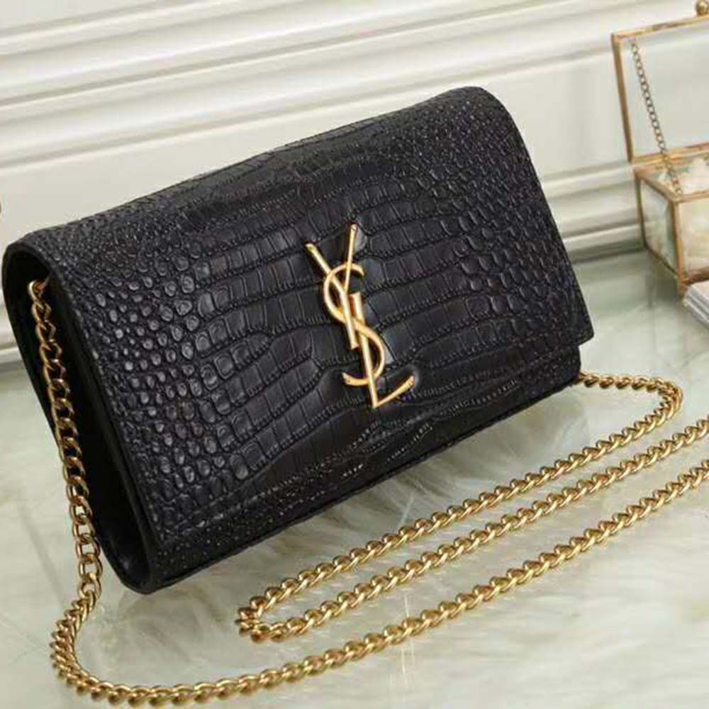 Saint Laurent YSL Women Sunset Medium Supple Crocodile Embossed Leather - image 4