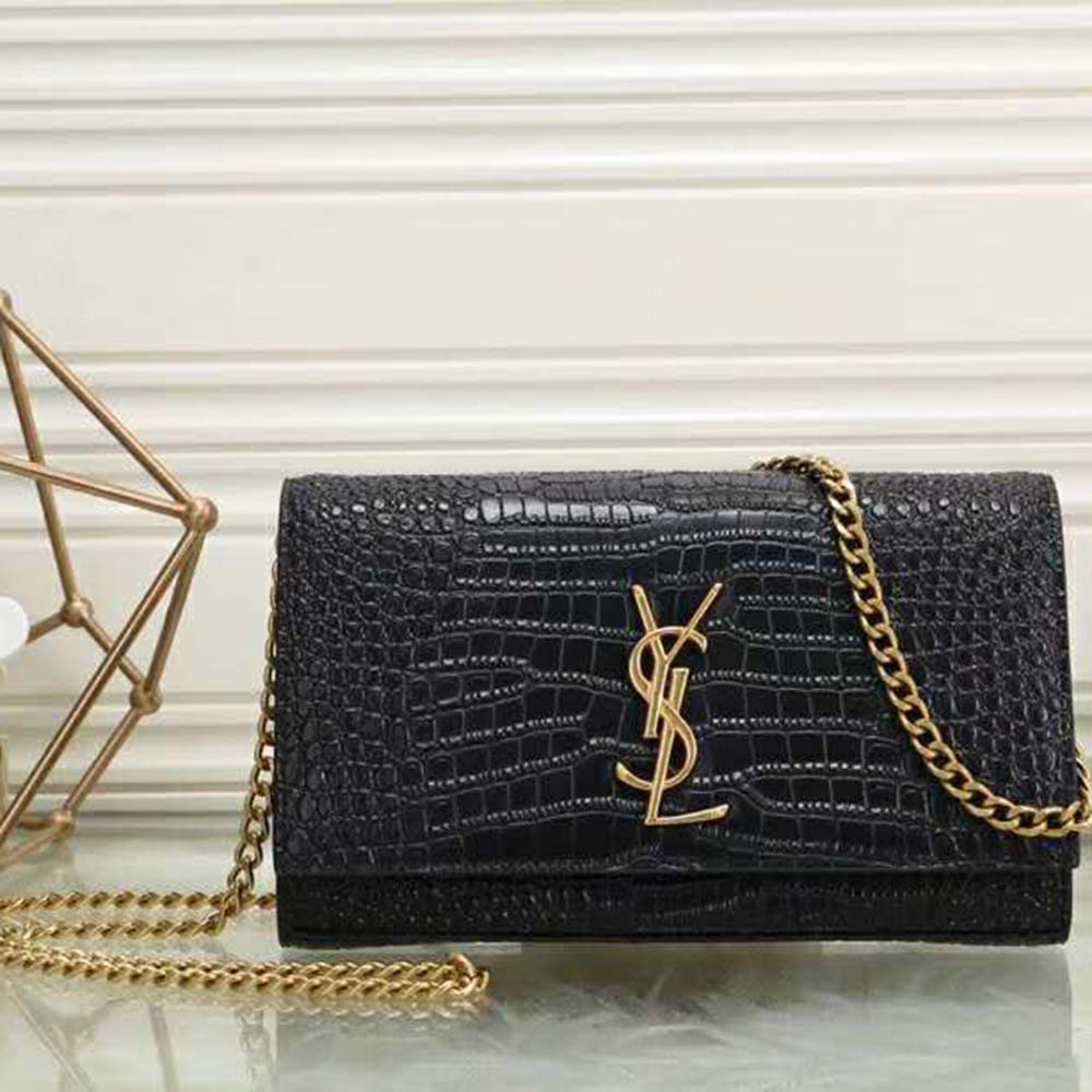 Saint Laurent YSL Women Sunset Medium Supple Crocodile Embossed Leather - image 5