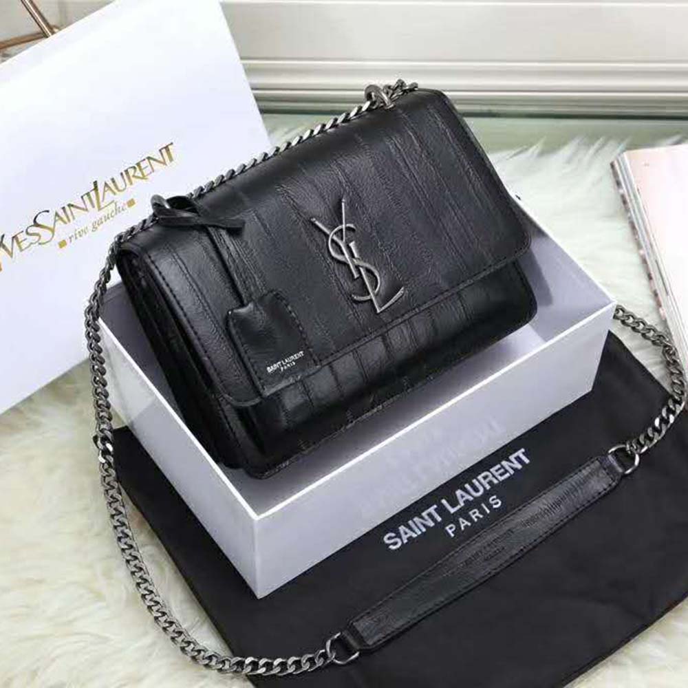Saint Laurent YSL Women Sunset Medium in Eel-Black - image 4