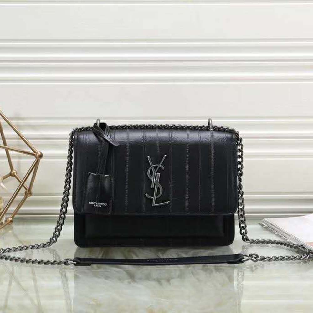 Saint Laurent YSL Women Sunset Medium in Eel-Black - image 5
