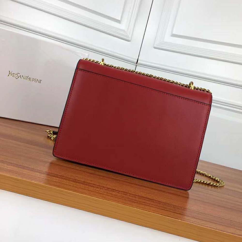 Saint Laurent YSL Women Sunset Medium in Smooth Leather-Red - image 4