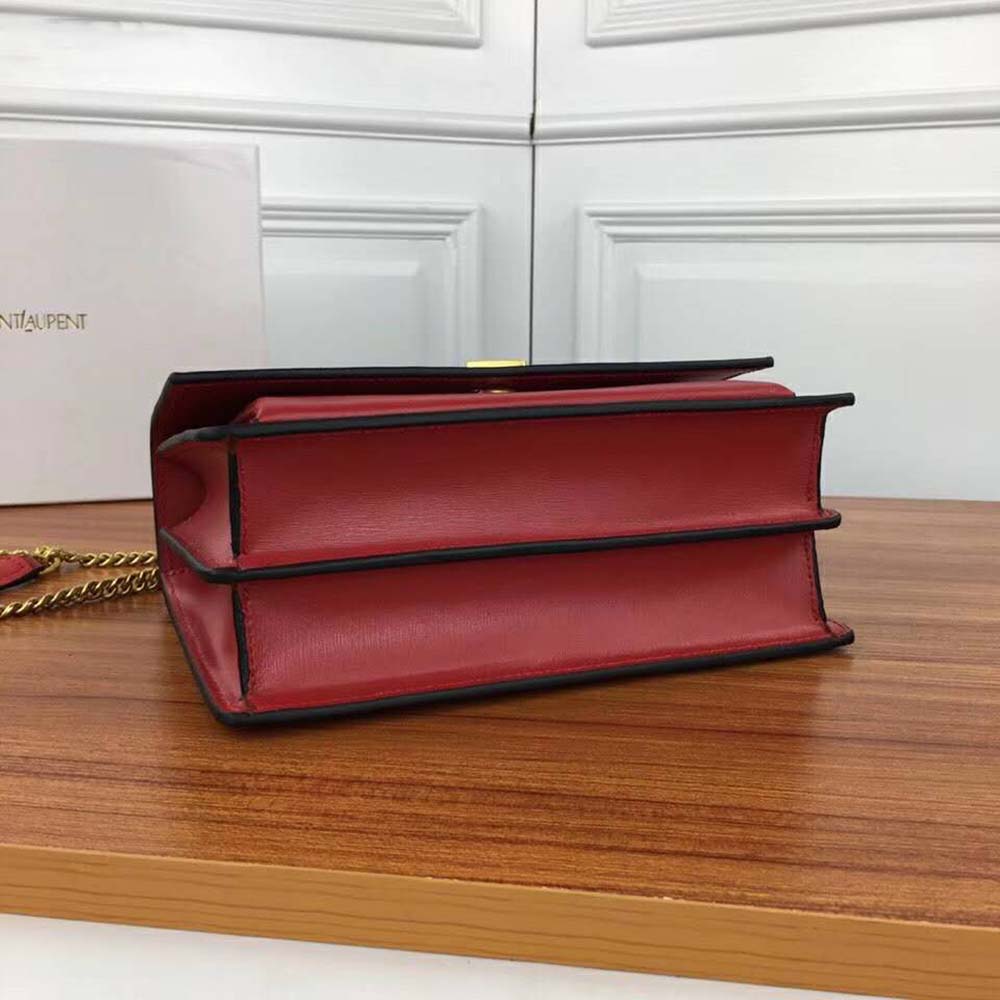 Saint Laurent YSL Women Sunset Medium in Smooth Leather-Red - image 5