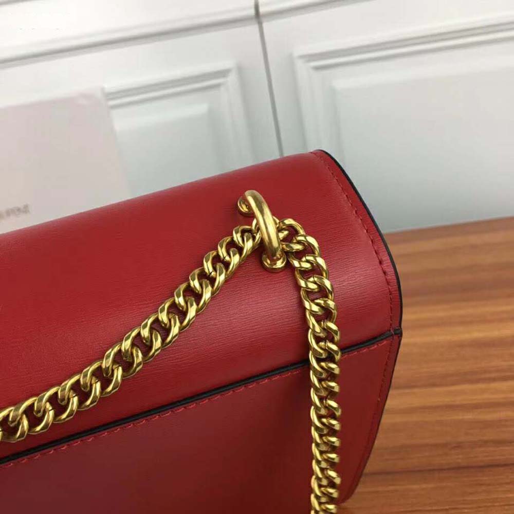 Saint Laurent YSL Women Sunset Medium in Smooth Leather-Red - image 9