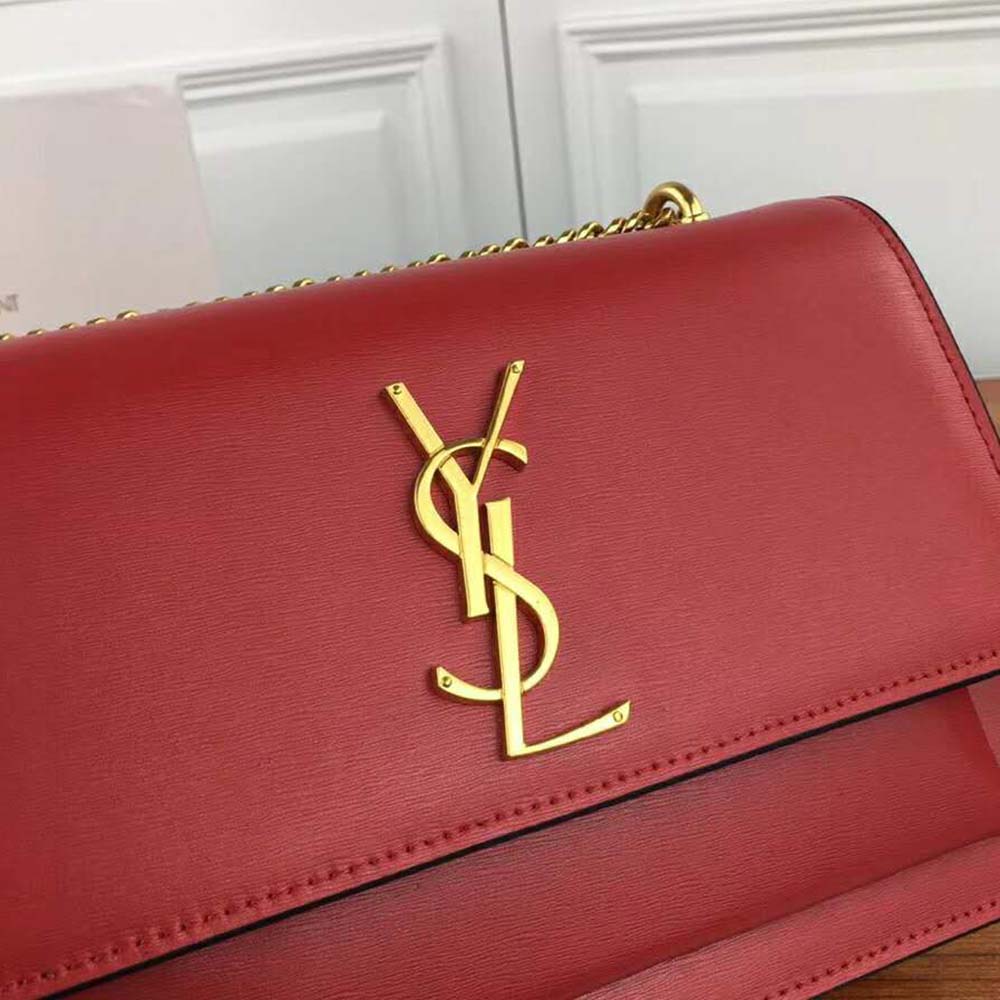 Saint Laurent YSL Women Sunset Medium in Smooth Leather-Red - image 6