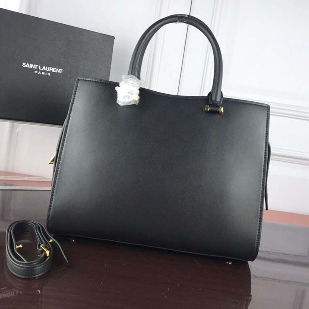 Saint Laurent YSL Women Uptown Medium Tote Shiny Smooth-Black - image 4