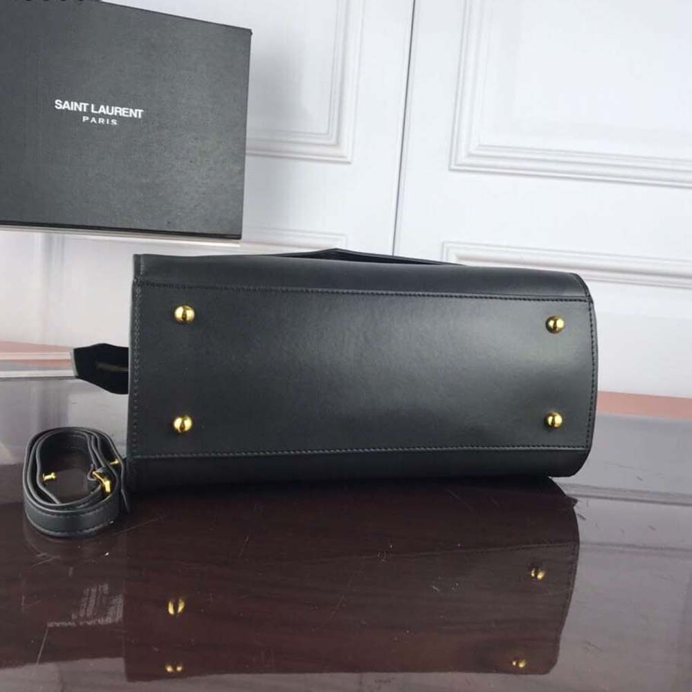 Saint Laurent YSL Women Uptown Medium Tote Shiny Smooth-Black - image 5