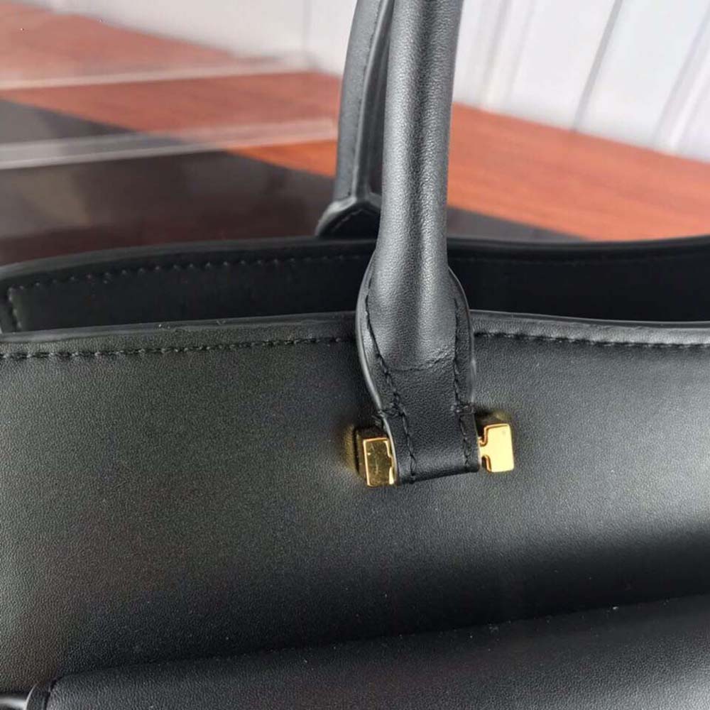 Saint Laurent YSL Women Uptown Medium Tote Shiny Smooth-Black - image 8